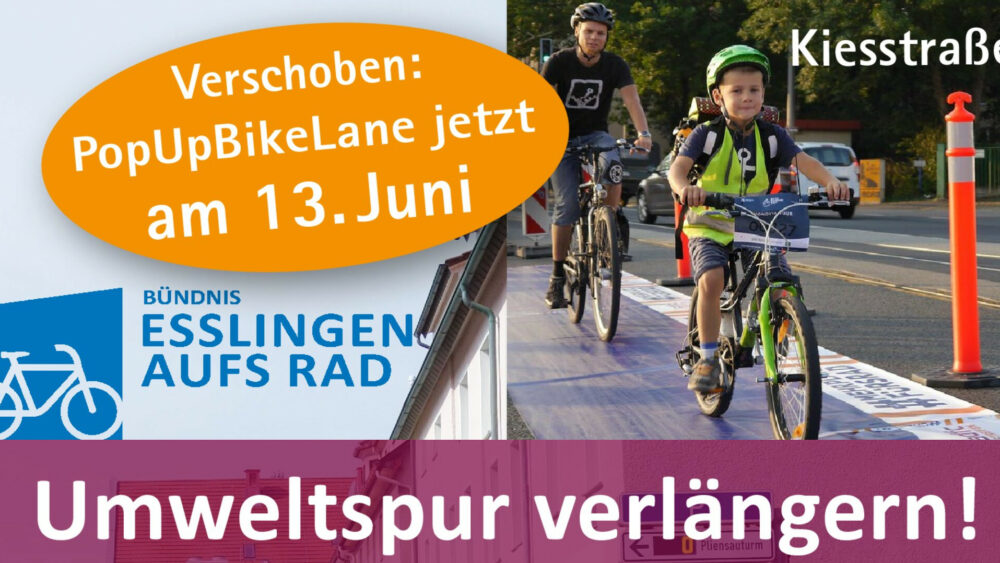 PopUpBikeLane verschoben auf 13. Juni